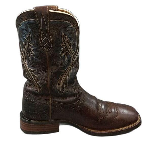Ariat Quickdraw Square Toe Western Boots Men's 8 D Brown Oiled Rowdy 10006714 - Picture 6 of 12